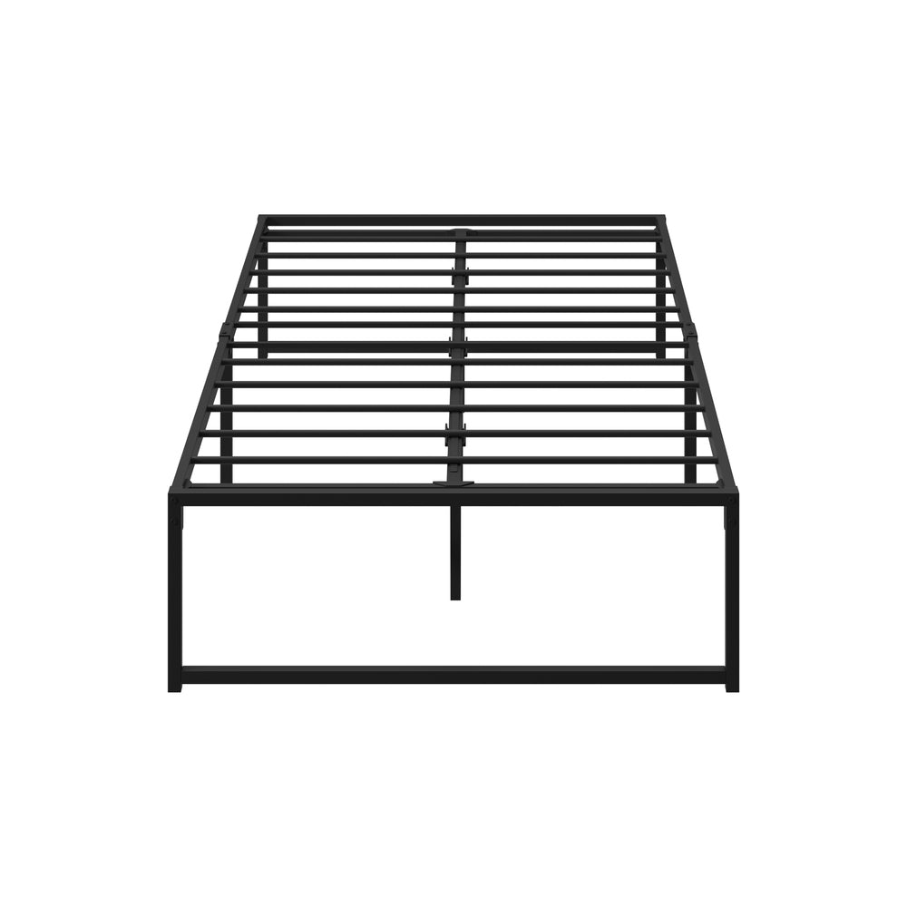 Oikiture Metal Bed Frame King Single Beds Platform Black