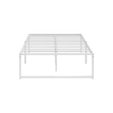 Oikiture Metal Bed Frame King Single Bed Base White - Side View