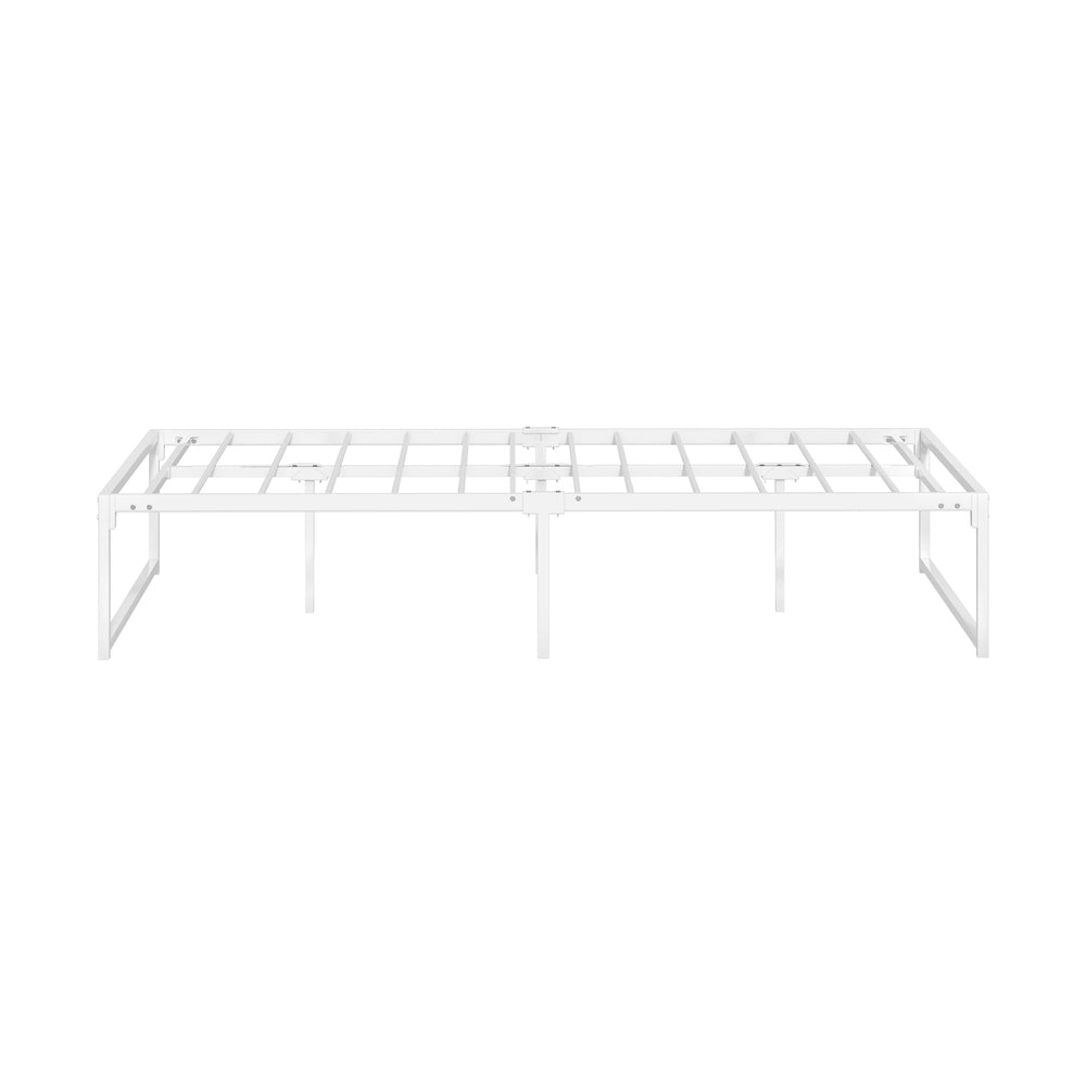 Oikiture Metal Bed Frame King Single Bed Base White