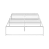 Oikiture Metal Bed Frame Queen Size Bed Base White