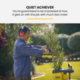 MICHIGAN 2400W Electric Crushing Impact Shredder, Quiet High Torque Garden Mulcher Chipper, Shreds Palm Fronds - Top-Down View