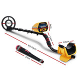 Metal Detector 180MM Deep Sensitive Waterproof Pinpointer Treasure Hunter Yellow - Front View