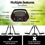 Metal Detector 220MM Deep Sensitive Waterproof Pinpointer Treasure Hunter - Top-Down View