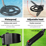 Metal Detector 180MM Deep Sensitive Waterproof Pinpointer Treasure Hunter Black - 45-Degree Angle