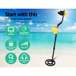 Metal Detector 180MM Deep Sensitive Waterproof Treasure Hunter Gold Digger Yellow, image 3