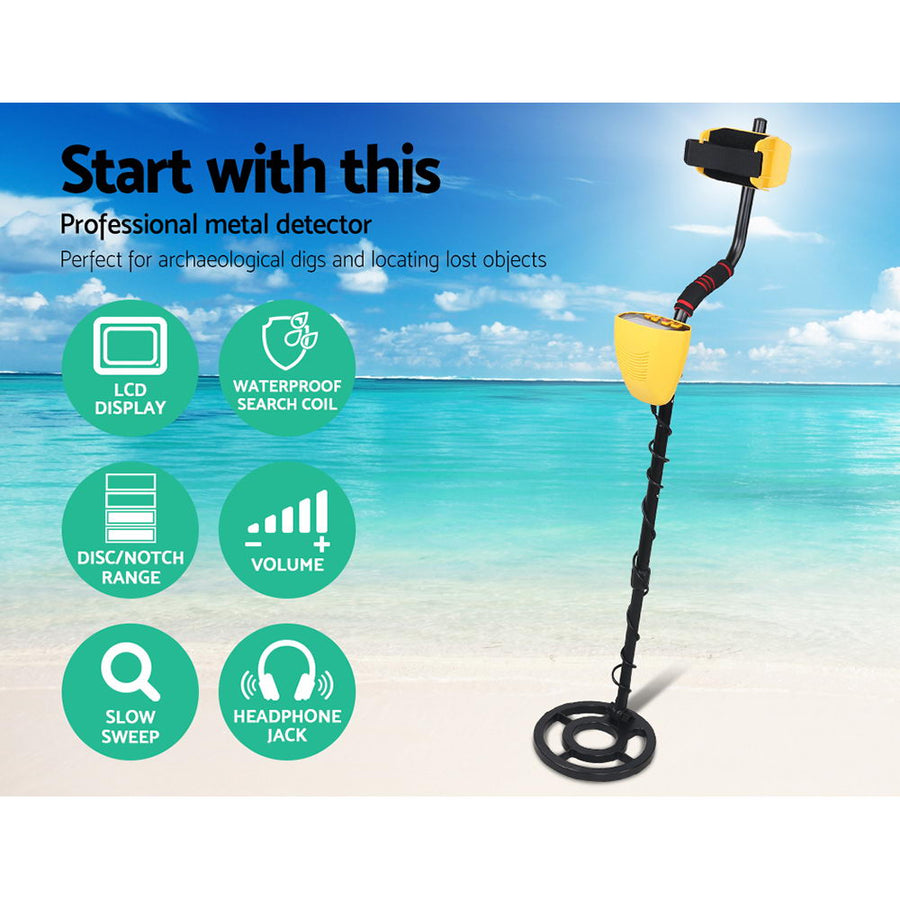 Metal Detector 180MM Deep Sensitive Waterproof Treasure Hunter Gold Digger Yellow, image 3