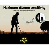 Metal Detector 180MM Deep Sensitive Waterproof Treasure Hunter Gold Digger Yellow - 45-Degree Angle