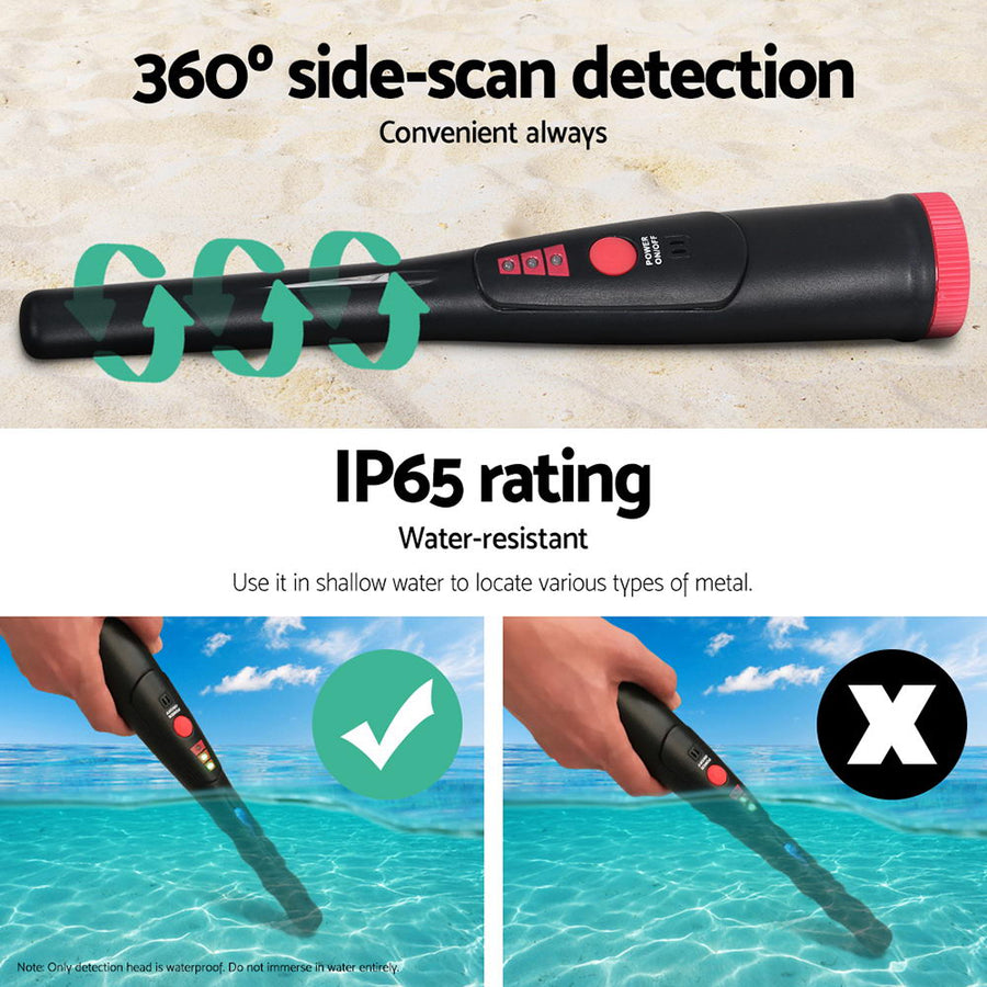 Metal Detector 40MM Sensitive Handheld Pinpointer Waterproof Automatic Hunter Black, image 3
