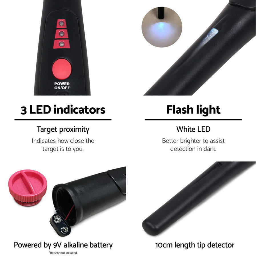 Metal Detector 40MM Sensitive Handheld Pinpointer Waterproof Automatic Hunter Black, image 4