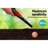 Metal Detector 40MM Sensitive Handheld Pinpointer Waterproof Automatic Hunter Black - 45-Degree Angle
