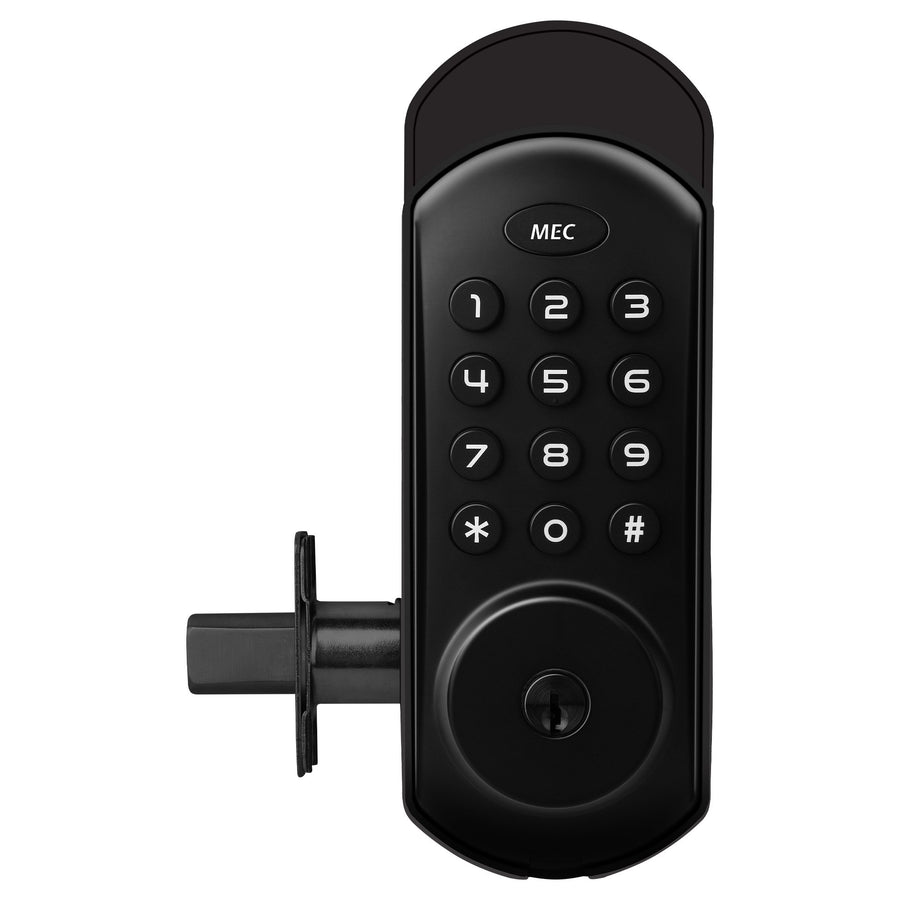 MEC Digital Motorised Smart Lock 20 User Codes Auto-Lock Backlit Keypad Matte Black