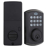 MEC Digital Motorised Smart Lock 50 User Codes Auto-Lock Backlit Keypad Matte Black - Top-Down View