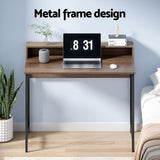Artiss Computer Desk Shelf Oak 100CM - Top-Down View