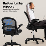 Artiss Computer Desk Mesh Office Chair Set Desks with Keyboard Shelf Try Black, image 6