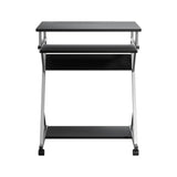 Artiss Computer Desk Keyboard Tray Shelf Black 60CM - Side View
