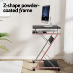 Artiss Computer Desk Office Chair Set Desks with Keyboard Shelf Try Black, image 4