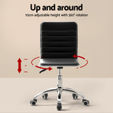 Artiss Computer Desk Office Chair Set Desks with Keyboard Shelf Try Black - Rear View