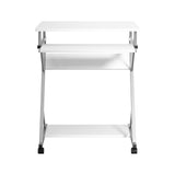 Artiss Computer Desk Keyboard Tray Shelf White 60CM - Side View