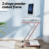Artiss Computer Desk Keyboard Tray Shelf White 60CM - 45-Degree Angle