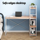 Artiss Computer Desk Shelf Oak 120CM - 45-Degree Angle