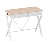 Artiss Computer Desk Drawer Oak 100CM - Close-Up Angle