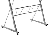 Artiss Computer Desk L-Shape Keyboard Tray Shelf White - Close-Up Angle