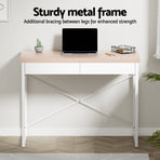 Artiss Computer Desk Drawer Storage Oak 100CM, image 4