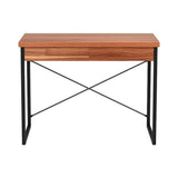 Artiss Computer Desk Drawer Storage Walnut 100CM - Side View