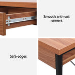 Artiss Computer Desk Drawer Storage Walnut 100CM, image 6