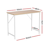 Artiss Computer Desk Oak 100CM - Front View