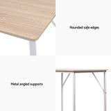 Artiss Computer Desk Oak 100CM - Rear View