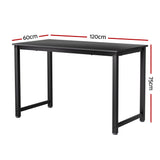 Artiss Computer Desk Home Office Study Table Black 120CM - Front View