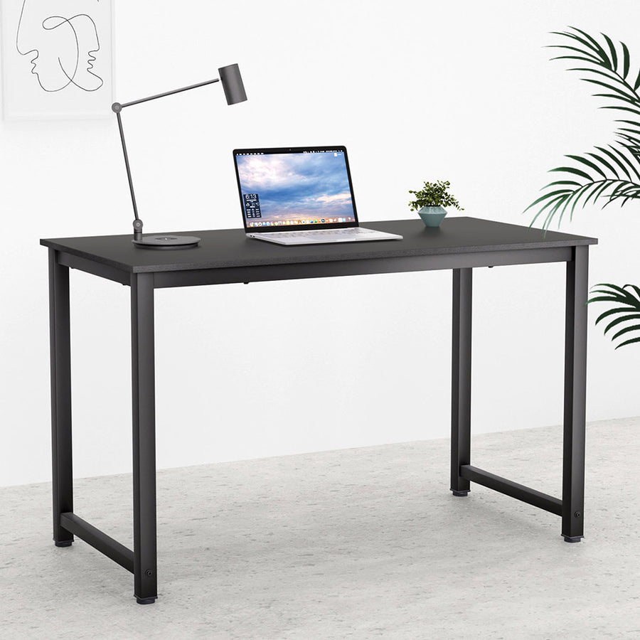 Artiss black computer desk with metal frame, 120cm