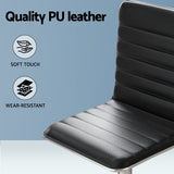 Artiss Computer Desk 120cm Executive Office Chairs Set PU Leather Low Back Black - 45-Degree Angle