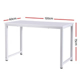 Artiss Computer Desk Home Office Study Table White 120CM - Side View