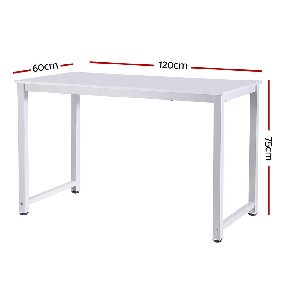 Artiss Computer Desk Home Office Study Table White 120CM, image 3