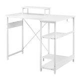 Artiss Computer Desk L-Shape Home Office Study Table Open Shelves White 100CM - Side View