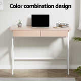 Artiss Computer Desk Drawer Cabinet Oak 100CM - Top-Down View