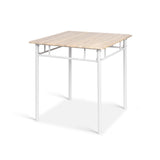 Artiss Dining Table And Chairs Set fo 3 Oak - Side View
