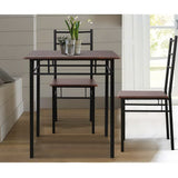Artiss Dining Table And Chairs Set fo 3 Walnut - Top-Down View