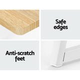 Artiss Computer Desk Bookshelf Storage Oak 100CM - Close-Up Angle