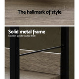 Artiss Bookshelf 4 Tiers - NOE Black and Oak - Low Angle