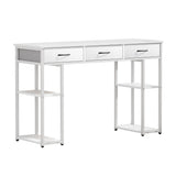 Artiss Computer Desk Drawer Shelves Study Table 120CM White - Close-Up Angle