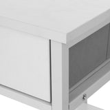 Artiss Computer Desk Drawer Shelves Study Table 120CM White - Side View