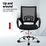 Artiss Computer Desk Mesh Office Chair Set Foldable Home Study Table Black - 45-Degree Angle