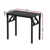 Artiss Computer Desk Foldable Balck 80CM - Front View