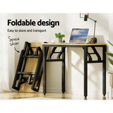 Artiss Computer Desk Laptop Table Bookshelf Desk Storage Rack Office Study Oak - 45-Degree Angle