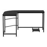 Artiss Computer Desk L-Shape CPU Stand Black 147CM - Side View