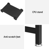 Artiss Computer Desk L-Shape CPU Stand Black 147CM - Rear View