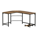 Artiss Computer Desk L-Shape CPU Stand Brown 147CM - Low Angle